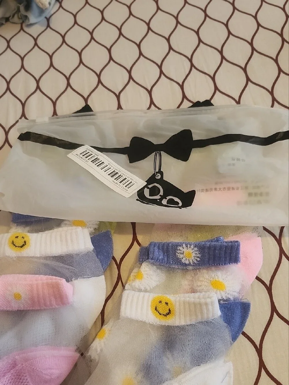 Colorful Daisy Kids Sheer Crew Socks - Pack of Mixed Colors